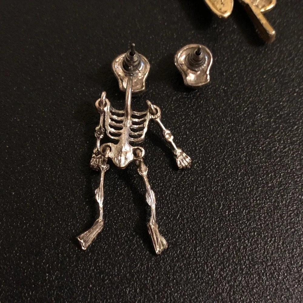 Halloween Pin Set - Happy Halloween, Witch & Skeleton